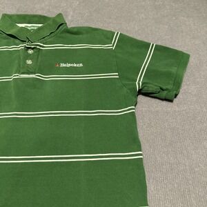 Heineken Men's Polo Short‎ Sleeve Stripe Shirt Oktoberfest Size Large Beer